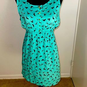 Sexy Turquoise Bird dress
